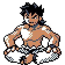 Pokemon Crystal sprite of Bruno.