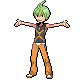 Elite Four Aaron trainer sprite from Pokémon Diamond and Pearl.