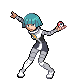 Galactic Female trainer sprite from Pokémon Diamond and Pearl.