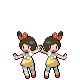 Twins trainer sprite from Pokémon Diamond and Pearl.