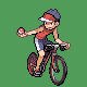 Cyclist Male battle sprite from Pokémon Platinum