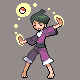 Psychic Male battle sprite from Pokémon Platinum