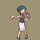 Reporter battle sprite from Pokémon Platinum